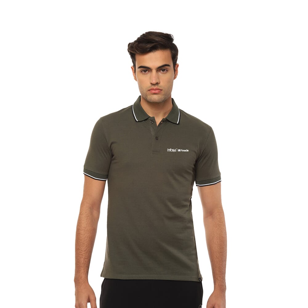 Hummel Eunice Polo T-shirt-Olive Green with Black